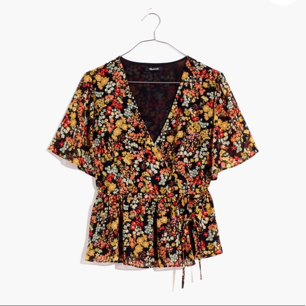 Madewell Peplum Wrap Top